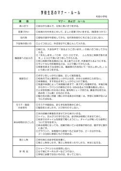学校生活のマナー・ルール
