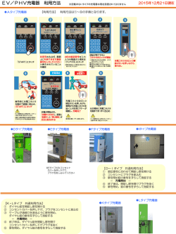 EV／PHV充電器 利用方法