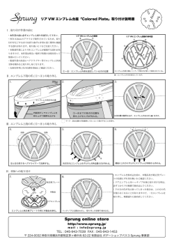 リア VW エンブレム台座「Colored Plate」取り付け説明書