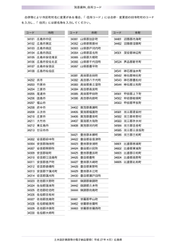 別添資料_住所コード 合併等により市区町村名に変更がある場合，「住所