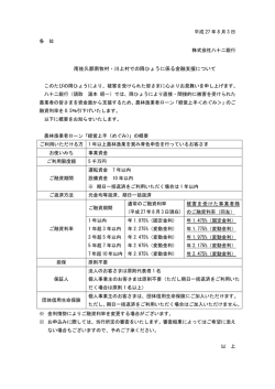 南佐久郡南牧村・川上村での降ひょうに係る金融支援について