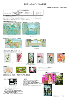 旅工房ウエディング オプション料金表