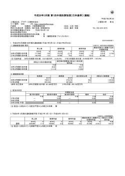 平成28年3月期 第1四半期決算短信〔日本基準〕（連結）