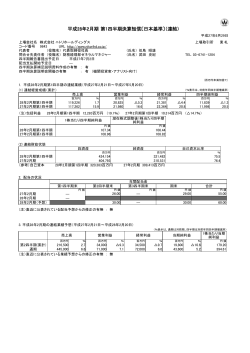 平成28年2月期 第1四半期決算短信