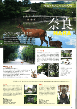 艦大古の昔かりの国際都市、 奈良。 長く白 の文化を 育ん できた