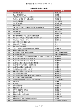 展示図書一覧（ブックハンティングコーナー） No. タイトル 著者 1 少女は