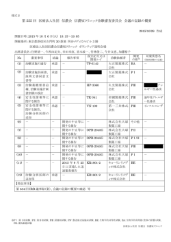 第 555 回 医療法人社団 信濃会 信濃坂クリニック治験審査委員会 会議