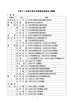 平成27年度大垣市文教協会役員及び職員