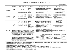 卒 業 後 の 証 明 書 等 の 請 求 に つ い て