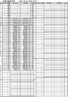 加賀自動車学校 合宿入校日と卒業予定日