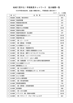 協力機関 一覧
