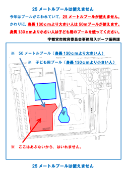 25 メートルプールは使えません 25 メートルプールは使えません