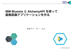IBM Bluemix と AlchemyAPI を使って 画像認識アプリケーションを作る