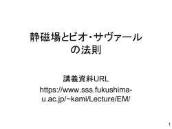 静磁場とビオ・サヴァール の法則