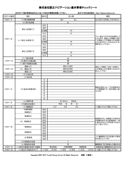 株式会社設立基本事項チェックシート [PDF/109KB]