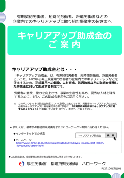 キャリアアップ助成金 - 企業のためのジョブ・カード制度