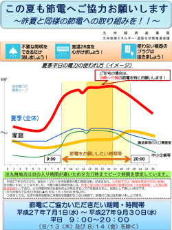 ～昨夏と同様の節電への取り組みを！！～
