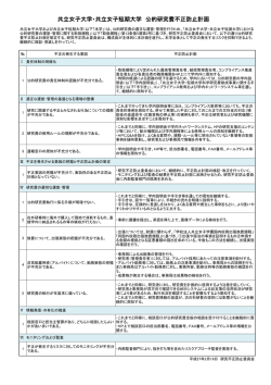 共立女子大学・共立女子短期大学 公的研究費不正防止計画