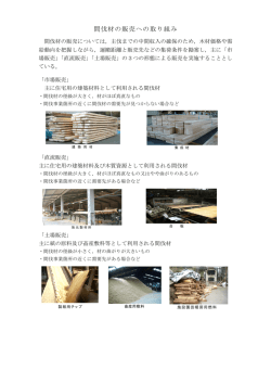 素材販売への取組