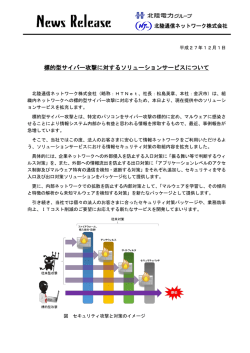 標的型サイバー攻撃に対するソリューションサービスについて(PDF形式