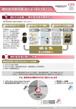 標的型攻撃対策抑えるべき3つポイント(※1)