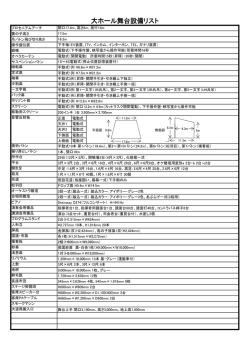 舞台設備リスト（PDF 235KB）