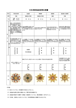 日本消防協会記章仕様書