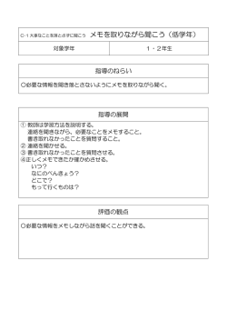 メモを取りながら聞こう（低学年）