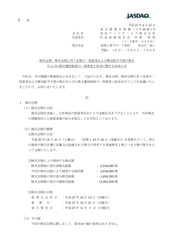 株式分割に伴う定款の一部変更および期末配当予想の修正 ならびに