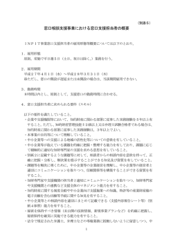 別添5：窓口相談支援事業における窓口支援担当者の概要