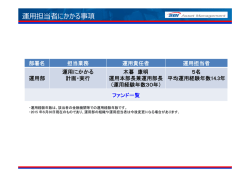 運用担当者にかかる事項