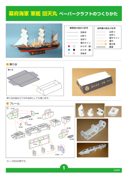 2 幕府海軍 軍艦 回天丸 ペーパークラフトのつくりかた