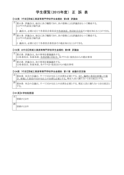 学生便覧（2015年度） 正 誤 表