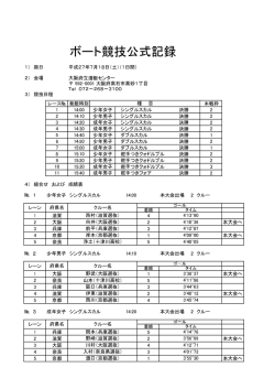 ボート競技公式記録