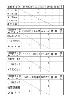 勝 敗 にゃんにゃんクラブ にゃんにゃんクラブ TEAM TETSUYA TEAM