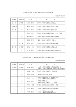 役員名簿 - 全国防犯協会連合会