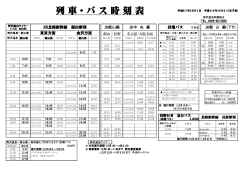 列車・バス時刻表B - 野沢温泉旅館組合