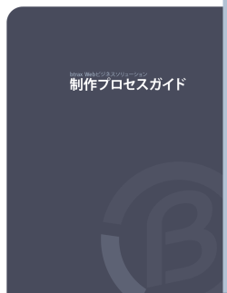制作プロセスガイド - btrax, Inc.