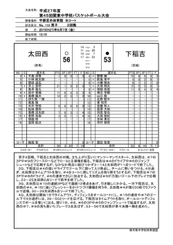 下稲吉 太田西 - 栃木県バスケットボール協会