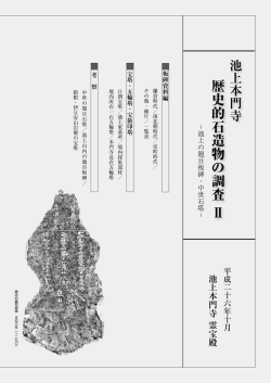歴史的石造物の調査 Ⅱ