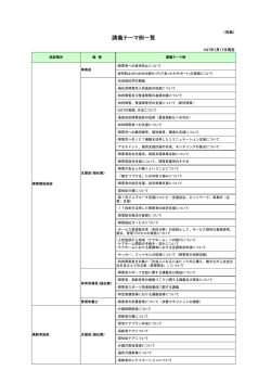 H27年講義テーマ一覧