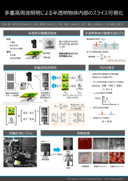 半透明な層構造物体 同軸計測システム 多重高周波照明 半透明物体の