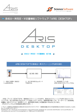 多成分一斉同定・半定量機能ソフトウェア「ARIS DESKTOP」