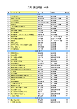 立高 課題図書 86 冊