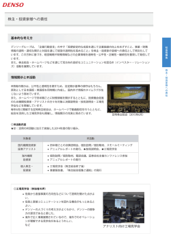 株主・投資家様への責任