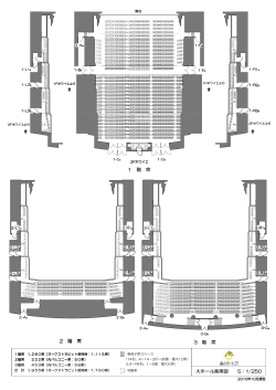 大ホール客席図 S：1/250 1 階 席 2 階 席 3 階 席