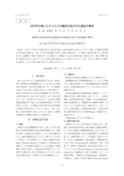 2007年の麻しんウイルス分離状況及びその遺伝子