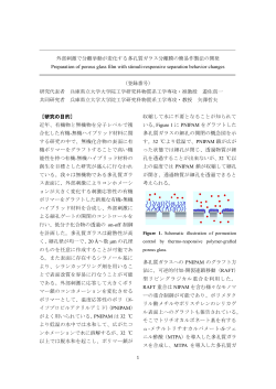 外部刺激で分離挙動が変化する多孔質ガラス分離膜の簡易作製法の