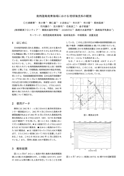 南西諸島南東海域における琉球海流系の観測 1 はじめに 2 使用データ 3