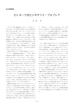 表紙解説 ピレネーで見たジギタリス・プルプレア